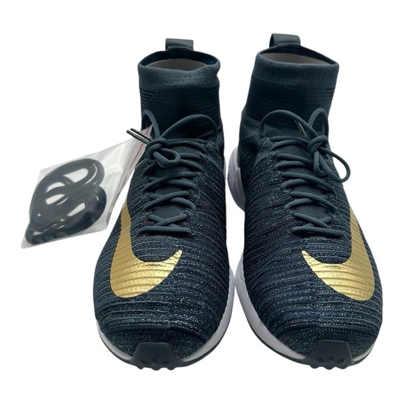 Nike Zoom Mercurial XI FK FC Flyknit‎ Shoes Mens 11 Blue Gold Sneaker 852616-400 main image 10